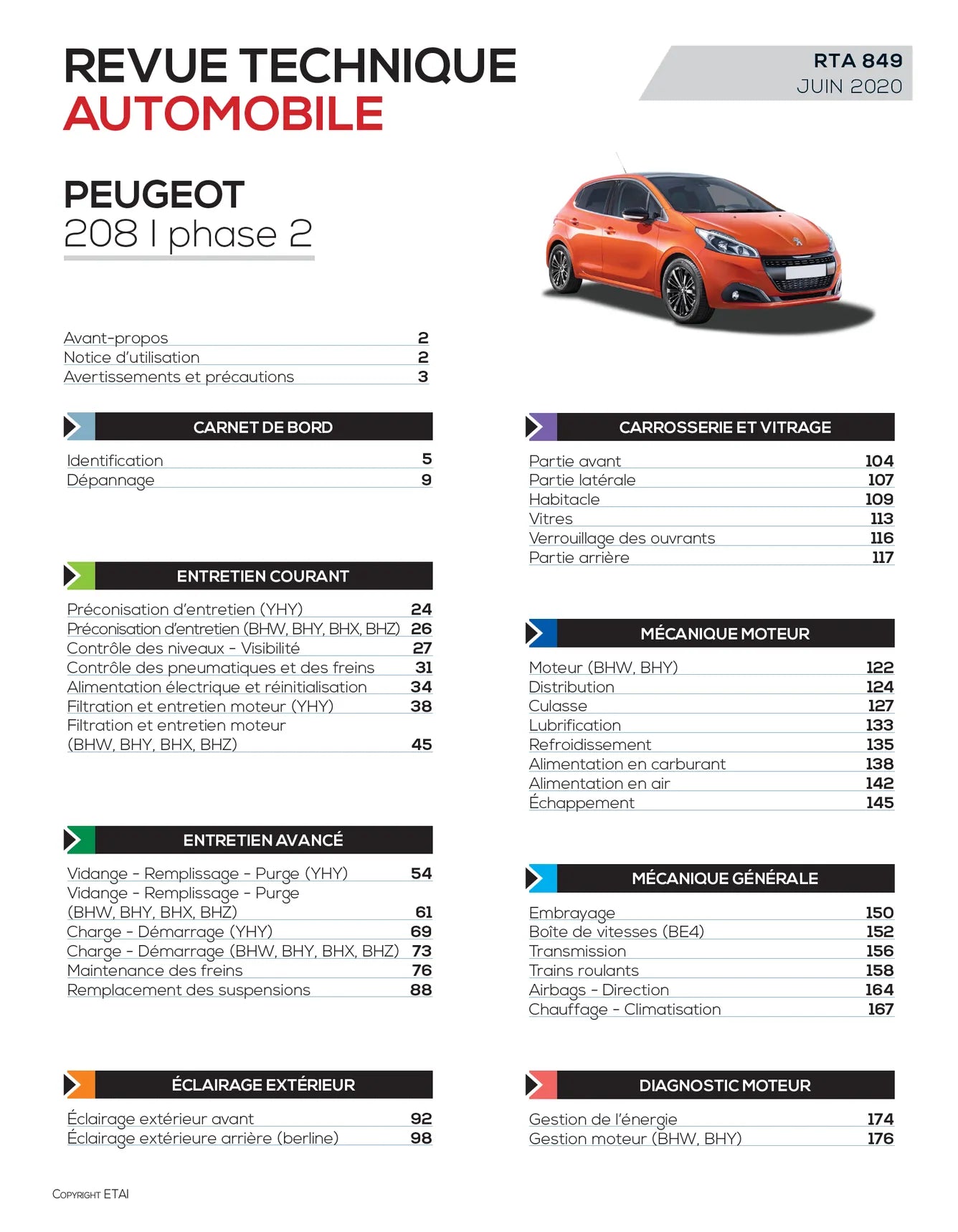 Peugeot 208 I phase 2 (2015 - 2019) - Revue Technique