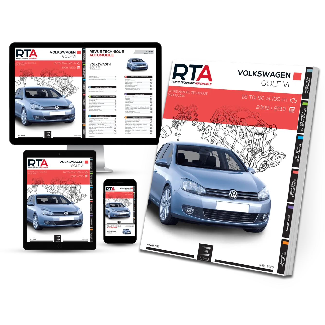 Volkswagen Golf VI (2008 - 2013) 1.6 TDi - Revue Technique