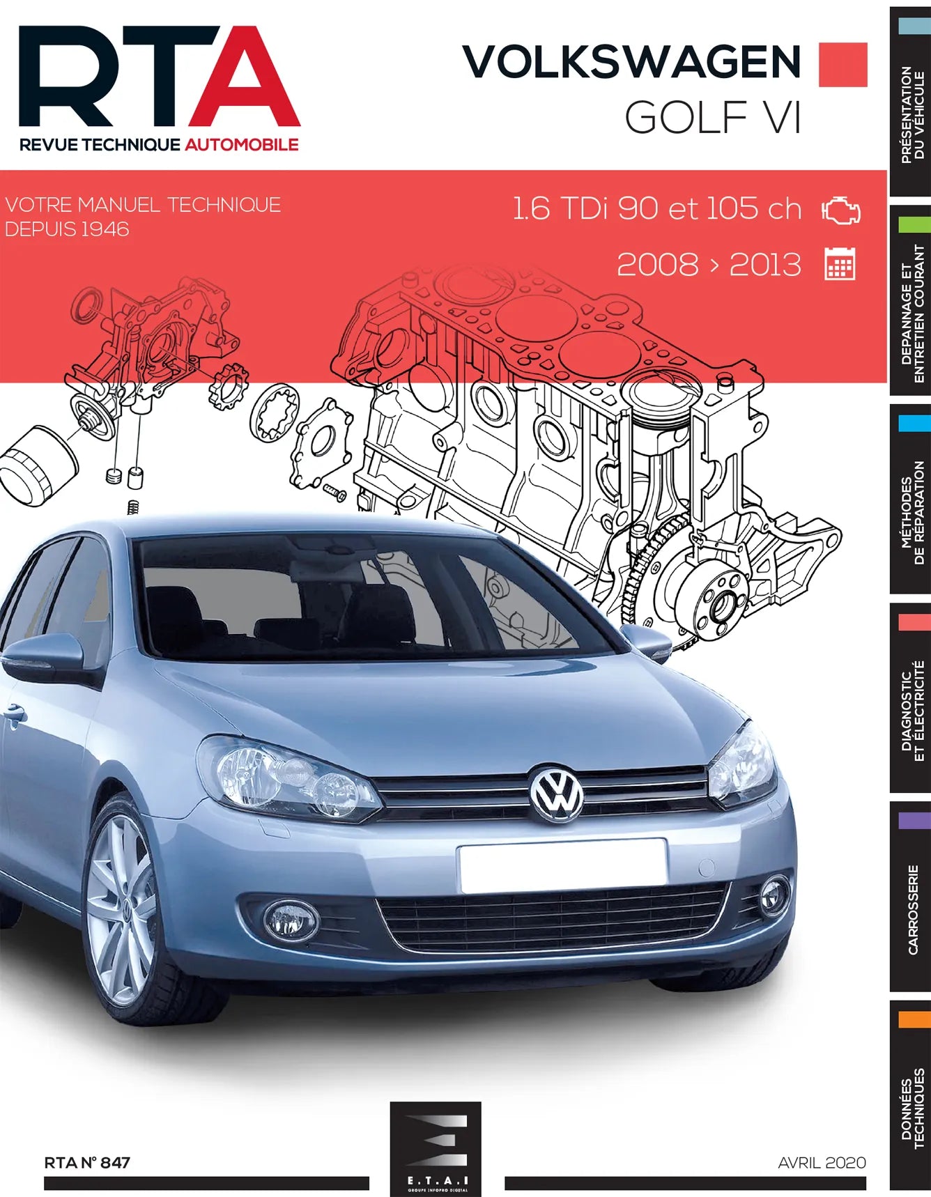 Volkswagen Golf VI (2008 - 2013) 1.6 TDi - Revue Technique