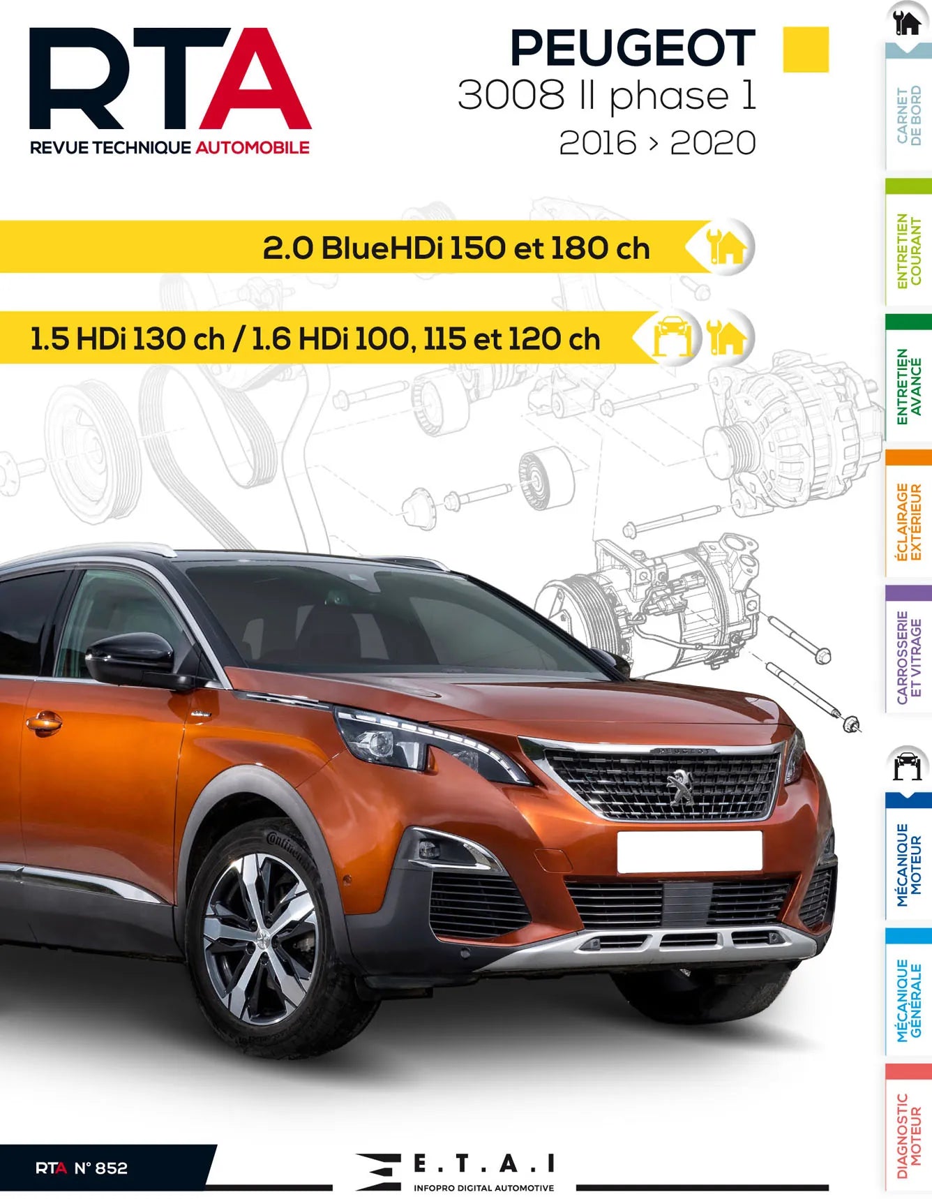 Peugeot 3008 II phase 1 (2016 - 2020) diesel - Revue Technique