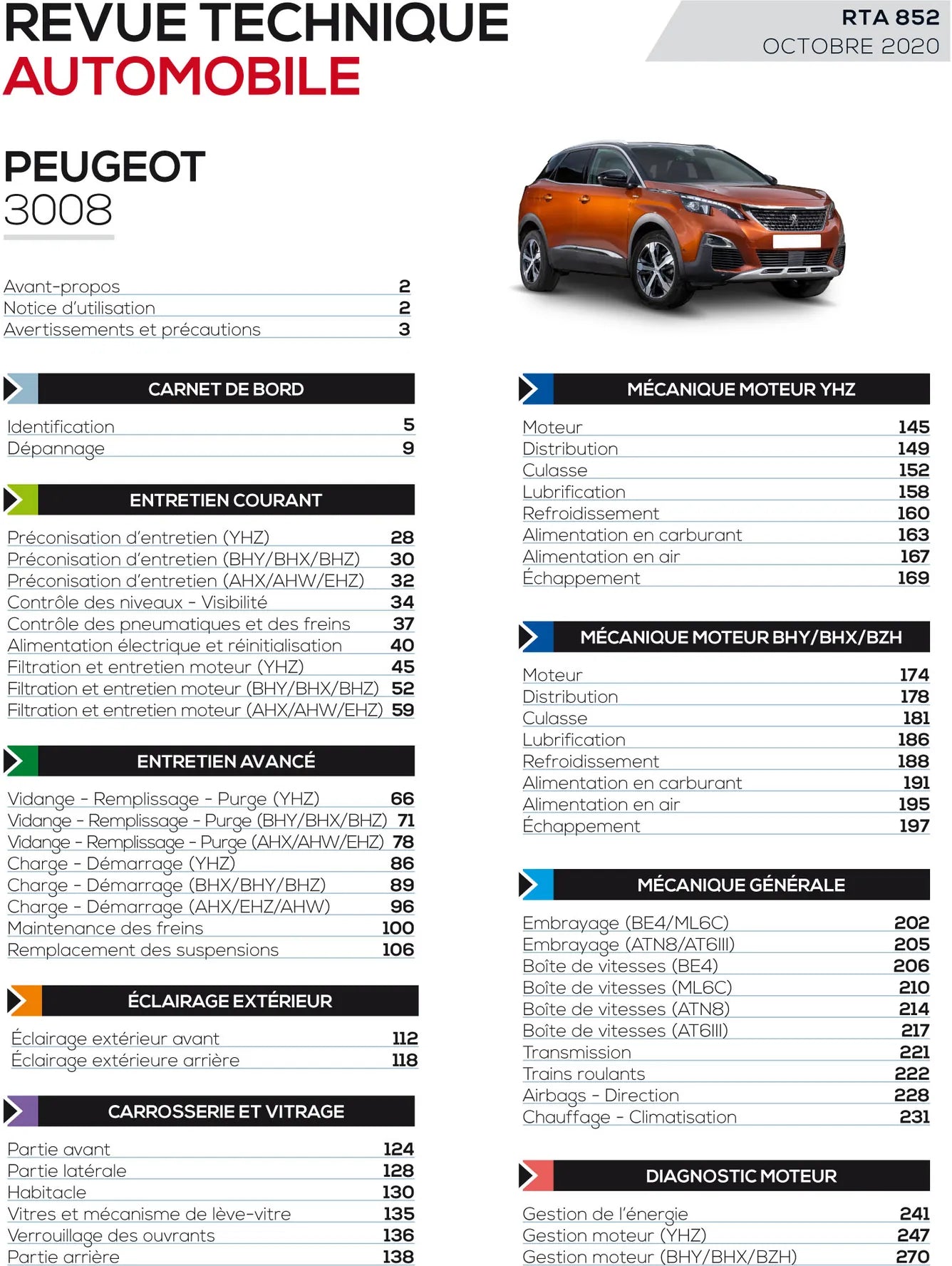 Peugeot 3008 II phase 1 (2016 - 2020) diesel - Revue Technique